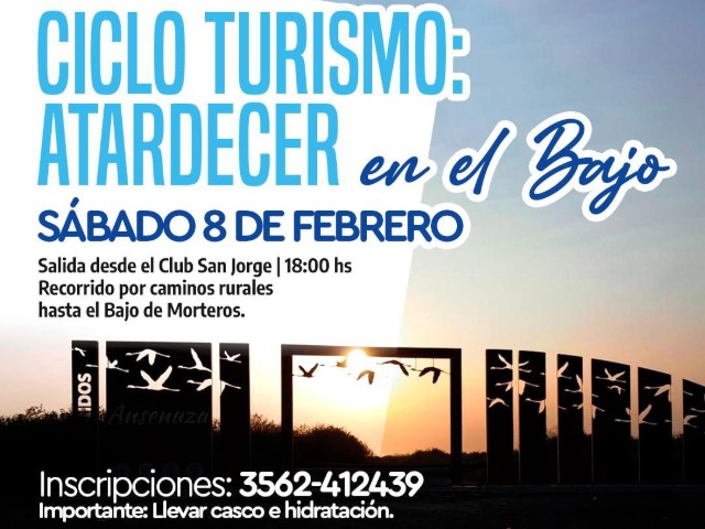 CICLOTURISMO: ATARDECER EN EL BAJO